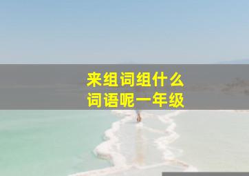 来组词组什么词语呢一年级