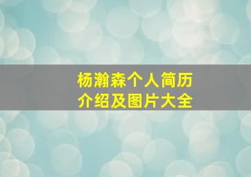 杨瀚森个人简历介绍及图片大全