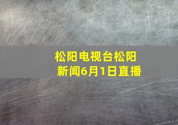 松阳电视台松阳新闻6月1日直播