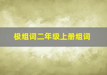 极组词二年级上册组词