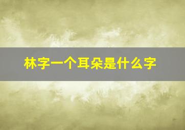 林字一个耳朵是什么字