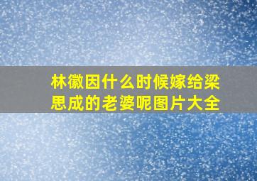 林徽因什么时候嫁给梁思成的老婆呢图片大全