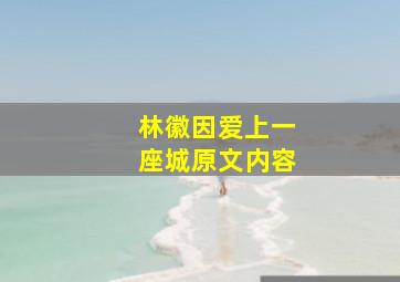 林徽因爱上一座城原文内容