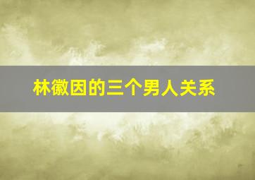 林徽因的三个男人关系