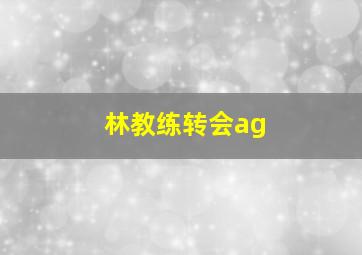 林教练转会ag