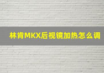 林肯MKX后视镜加热怎么调