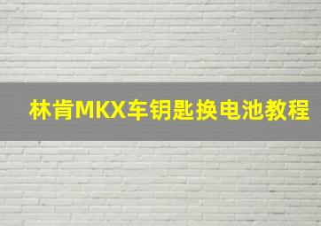 林肯MKX车钥匙换电池教程