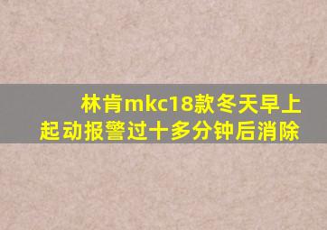 林肯mkc18款冬天早上起动报警过十多分钟后消除