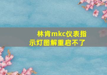 林肯mkc仪表指示灯图解重启不了