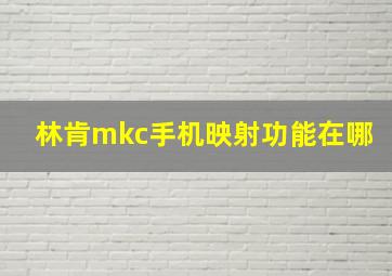 林肯mkc手机映射功能在哪