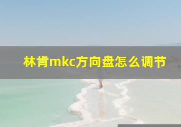 林肯mkc方向盘怎么调节