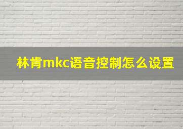 林肯mkc语音控制怎么设置