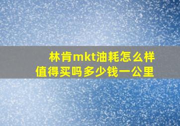 林肯mkt油耗怎么样值得买吗多少钱一公里