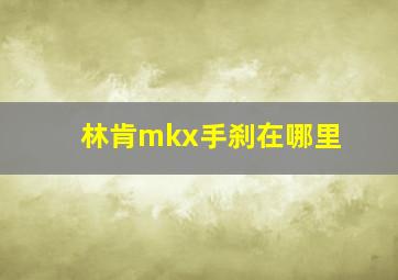 林肯mkx手刹在哪里