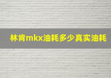 林肯mkx油耗多少真实油耗