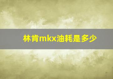 林肯mkx油耗是多少