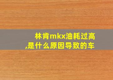 林肯mkx油耗过高,是什么原因导致的车