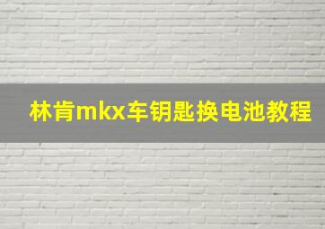 林肯mkx车钥匙换电池教程