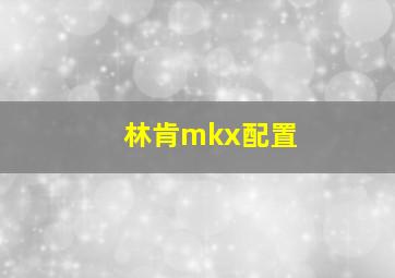 林肯mkx配置