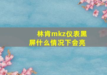 林肯mkz仪表黑屏什么情况下会亮