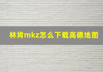 林肯mkz怎么下载高德地图