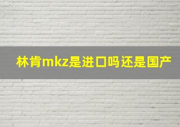 林肯mkz是进口吗还是国产