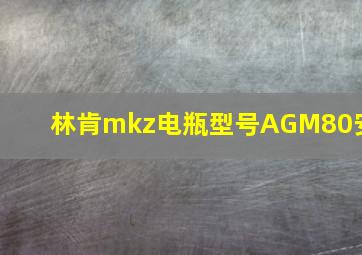 林肯mkz电瓶型号AGM80安