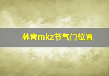 林肯mkz节气门位置