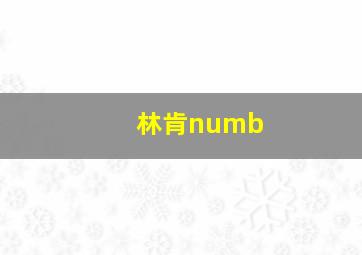 林肯numb