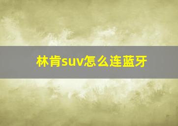 林肯suv怎么连蓝牙