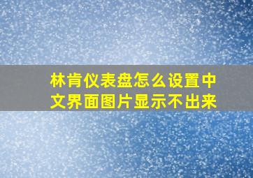 林肯仪表盘怎么设置中文界面图片显示不出来