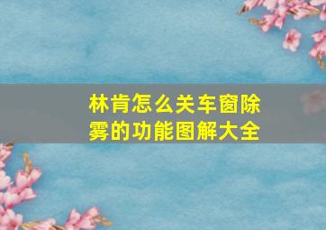 林肯怎么关车窗除雾的功能图解大全