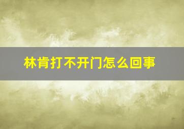 林肯打不开门怎么回事