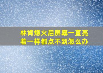 林肯熄火后屏幕一直亮着一样都点不到怎么办