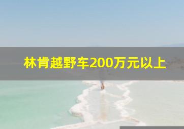 林肯越野车200万元以上