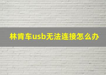 林肯车usb无法连接怎么办