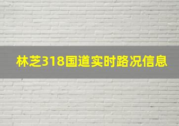 林芝318国道实时路况信息