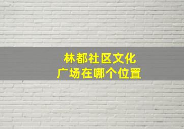 林都社区文化广场在哪个位置