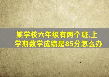 某学校六年级有两个班,上学期数学成绩是85分怎么办