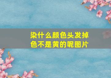 染什么颜色头发掉色不是黄的呢图片