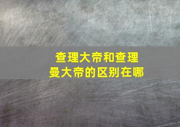 查理大帝和查理曼大帝的区别在哪