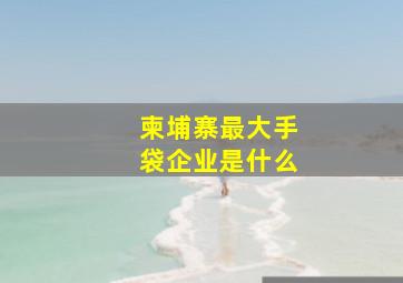 柬埔寨最大手袋企业是什么