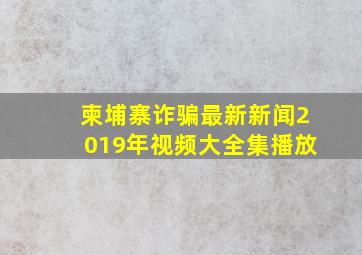 柬埔寨诈骗最新新闻2019年视频大全集播放