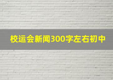 校运会新闻300字左右初中