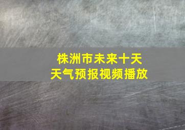 株洲市未来十天天气预报视频播放