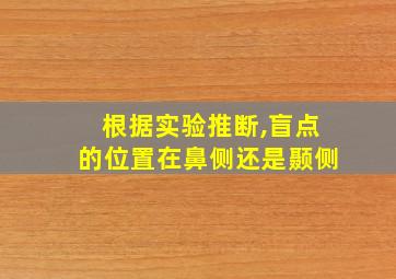 根据实验推断,盲点的位置在鼻侧还是颞侧