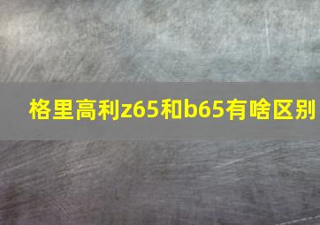 格里高利z65和b65有啥区别