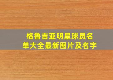 格鲁吉亚明星球员名单大全最新图片及名字