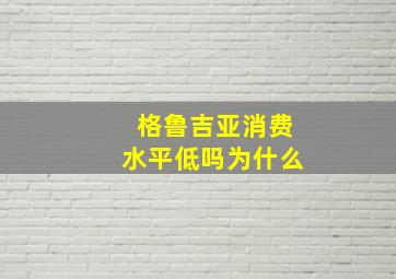 格鲁吉亚消费水平低吗为什么