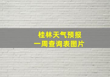 桂林天气预报一周查询表图片